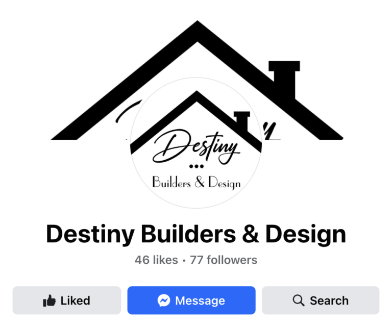 Destiny Builders and Design Facebook Page