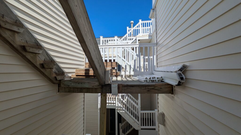 rot on the stair tower